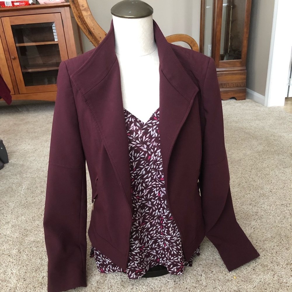 WHBM Burgundy Jacket